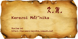 Kerezsi Mónika névjegykártya