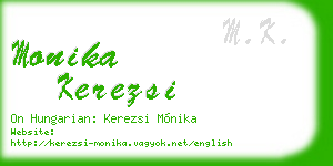 monika kerezsi business card