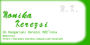 monika kerezsi business card